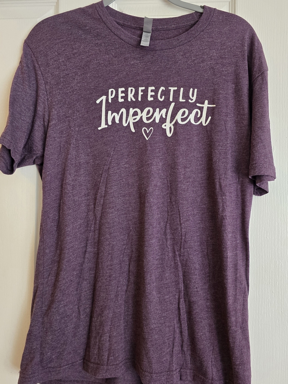 Next Level Apparel Purple 'Perfectly Imperfect' Short Sleeve Tee